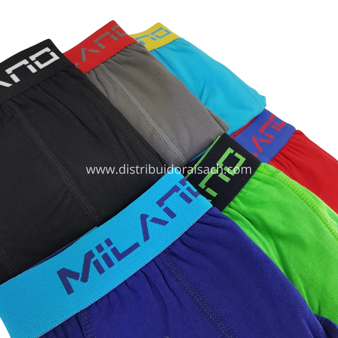 Boxer Juvenil Liso / Docena (Por Talla)