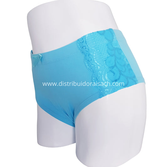 Pantaleta Algodón Encaje / Docena (Por Talla)